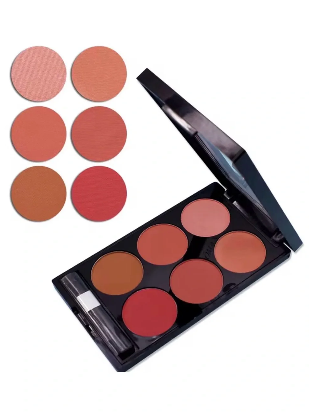 Eyeshadows & Blush Palette — Peach & Coral Tones